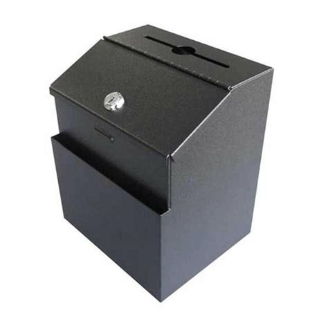 office depot grey metal ballot box|locking suggestion box office depot.